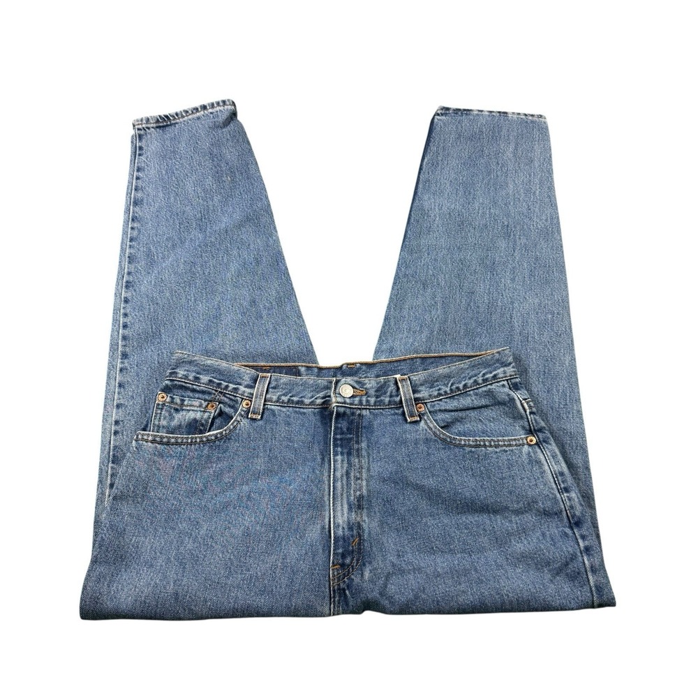 Levis 512 Slim Fit Tapered Leg Women Mom Jeans Vintage 90s Cotton Blue 16 S